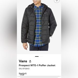 Vans Prospect MTE-1 Puffer Jacket Black- Mens XL